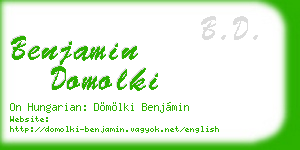 benjamin domolki business card